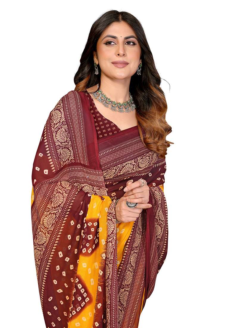 women printed casual wear saree with blouse - 22540787 -  Standard Image - 1