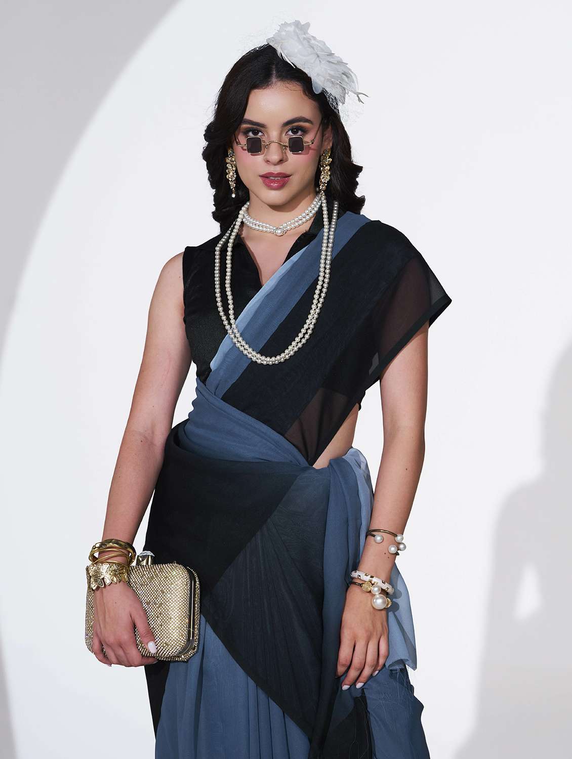 women printed casual wear saree with blouse - 22540925 -  Standard Image - 1