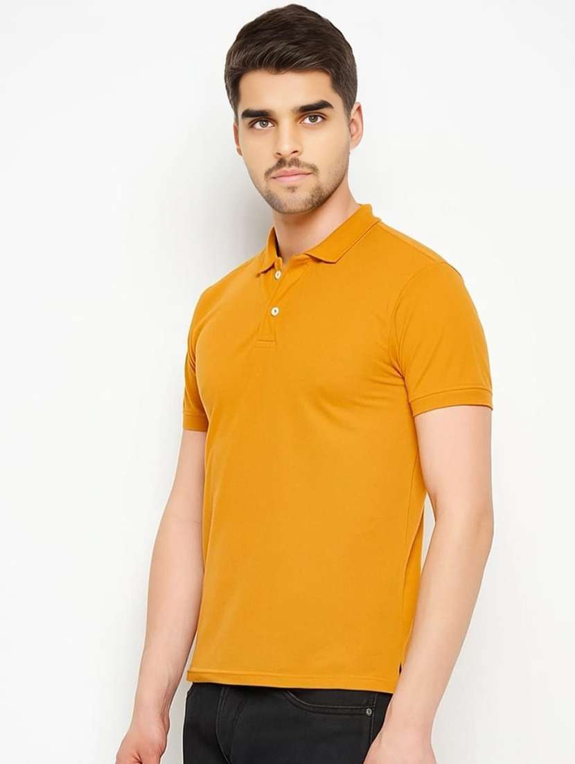 men solid short sleeve slim fit polo t-shirt - 22540945 -  Standard Image - 1