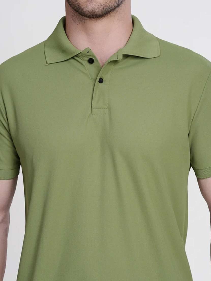 men solid short sleeve slim fit polo t-shirt - 22540947 -  Standard Image - 1
