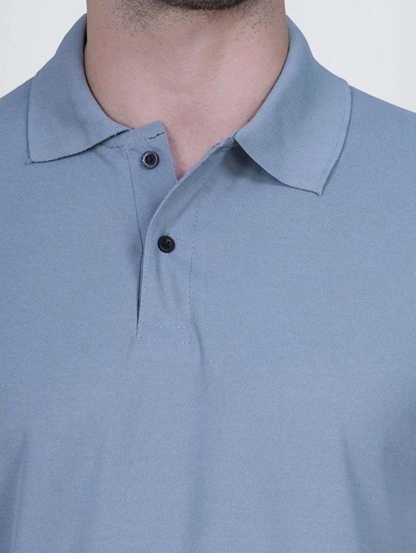 men solid short sleeve slim fit polo t-shirt - 22540950 -  Standard Image - 1