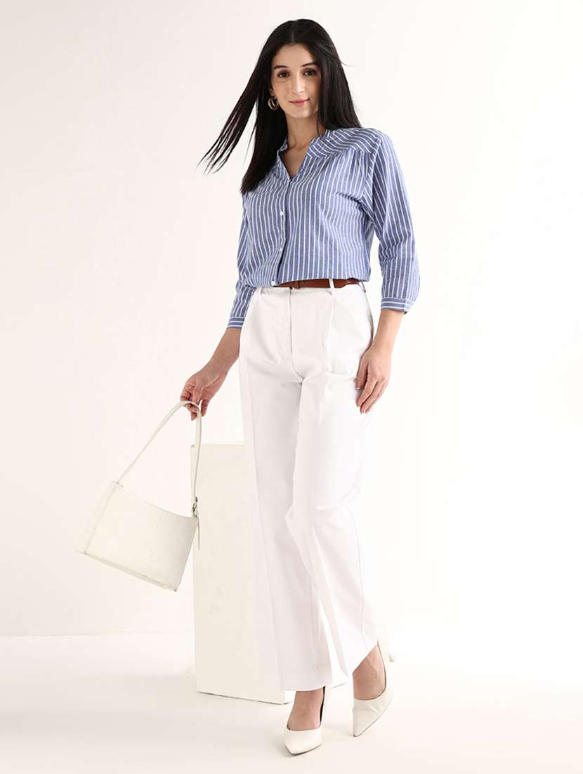Women Printed Mandarin Neck Regular Shirt - 22540988 -  Standard Image - 4