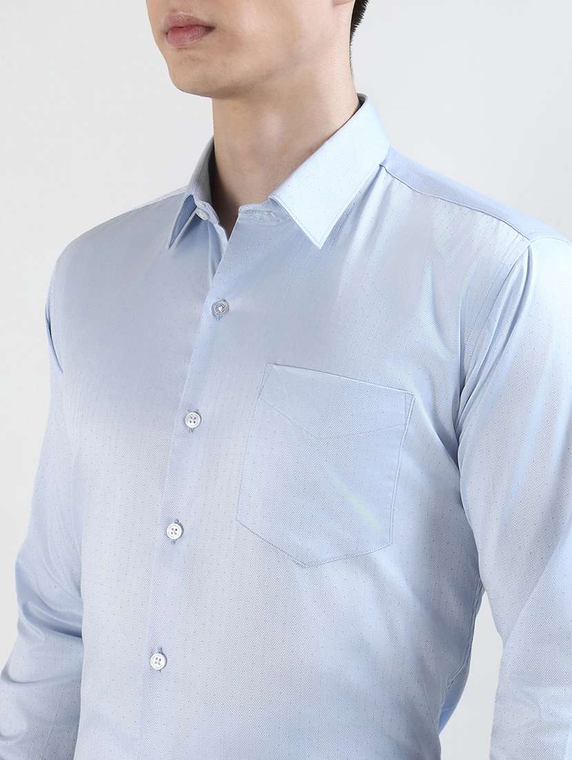 Men Self Design Long Sleeve Slim Fit Formal Shirt - 22540999 -  Standard Image - 1