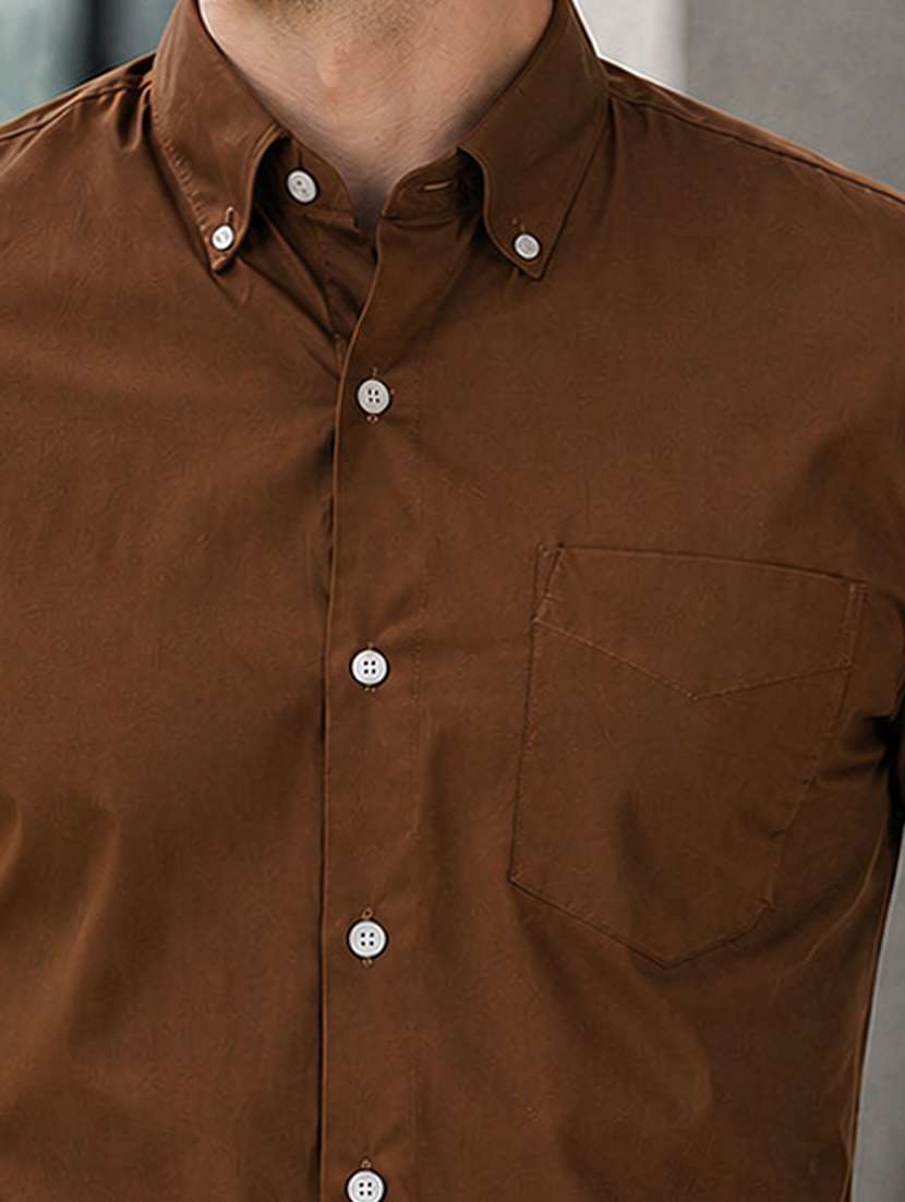 Men Solid Long Sleeve Slim Fit Formal Shirt - 22541003 -  Standard Image - 1