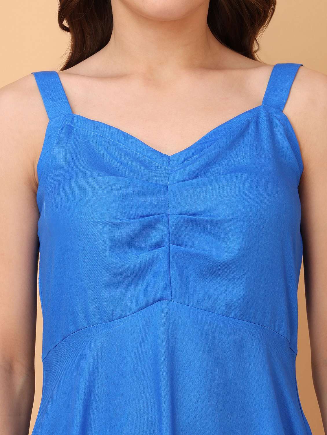 Women Solid Shoulder Strap High Low Dress - 22541030 -  Standard Image - 1