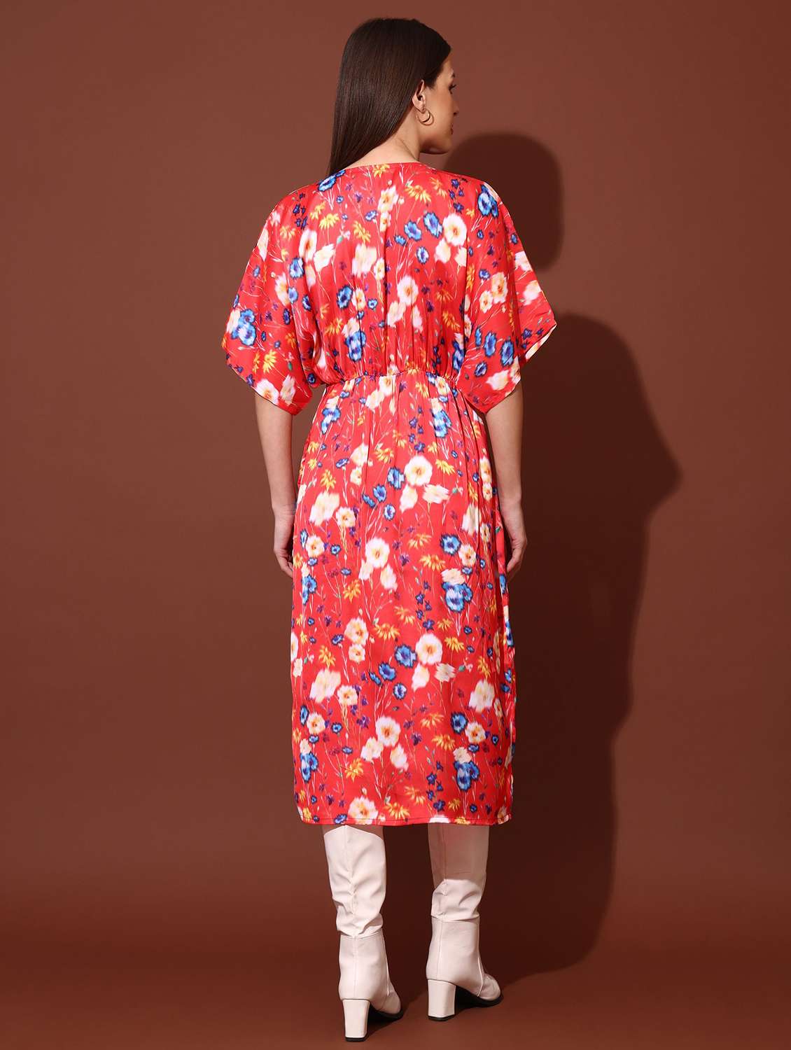 women printed v neck sheath dress - 22541039 -  Standard Image - 4