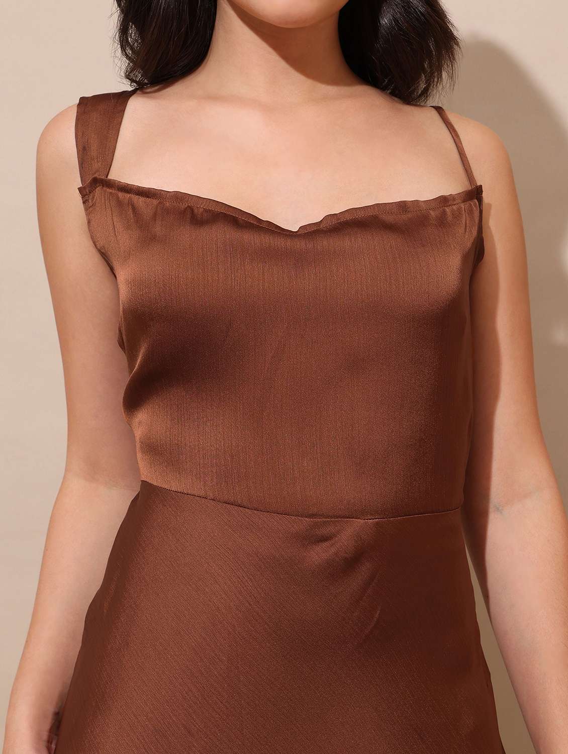 women solid shoulder strap a-line dress - 22541068 -  Standard Image - 1