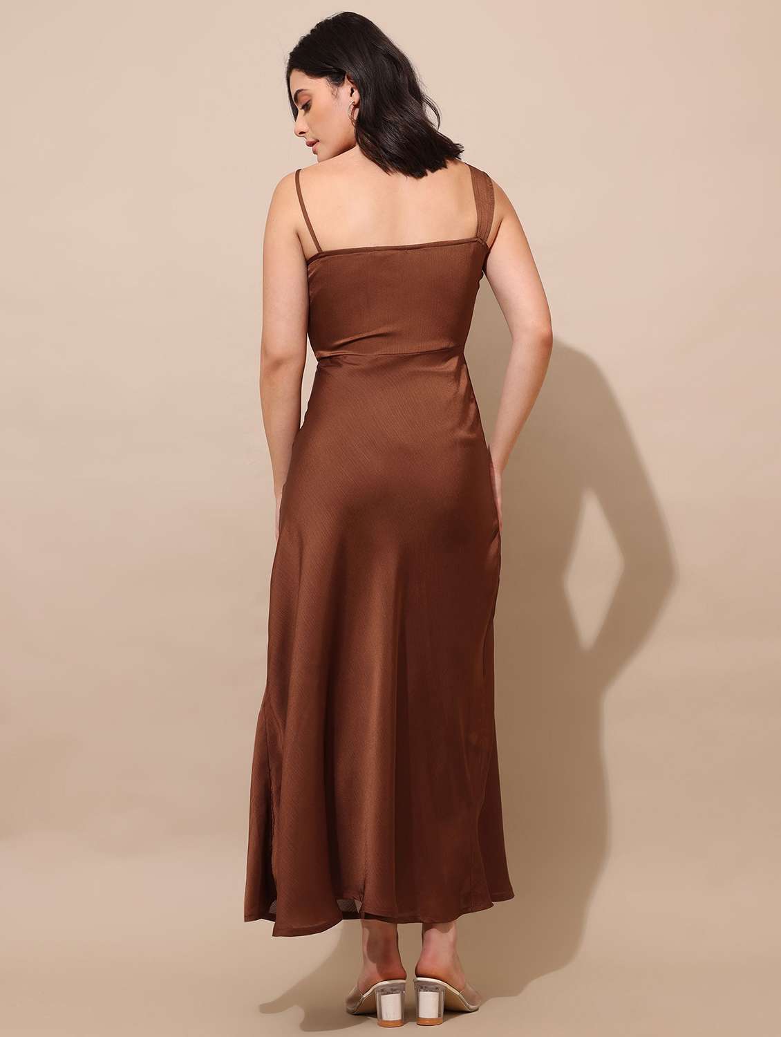women solid shoulder strap a-line dress - 22541068 -  Standard Image - 4