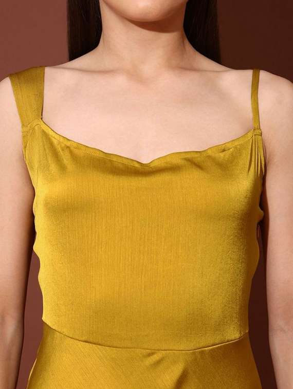 women solid shoulder strap a-line dress - 22541071 -  Standard Image - 1