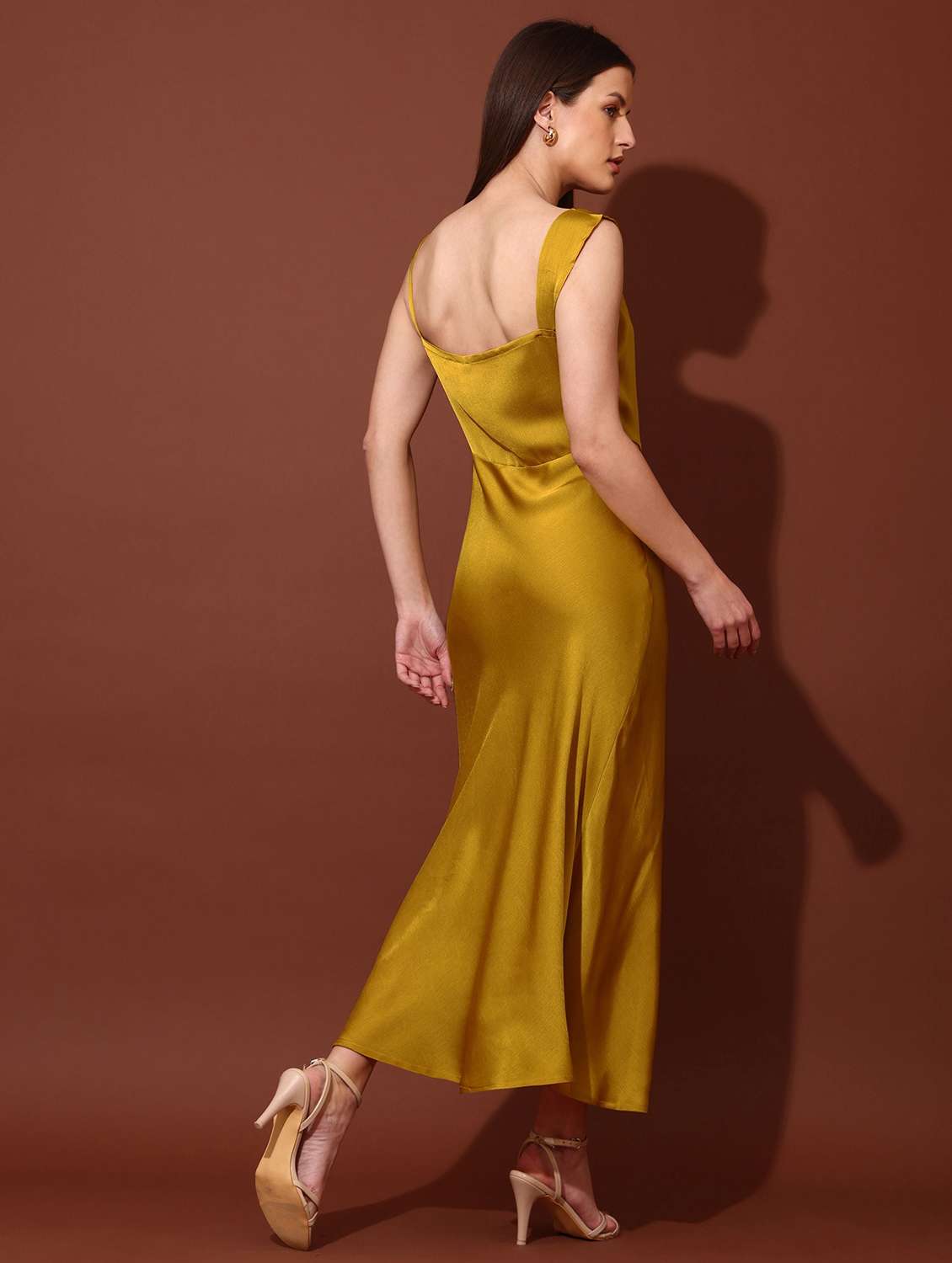 women solid shoulder strap a-line dress - 22541071 -  Standard Image - 4