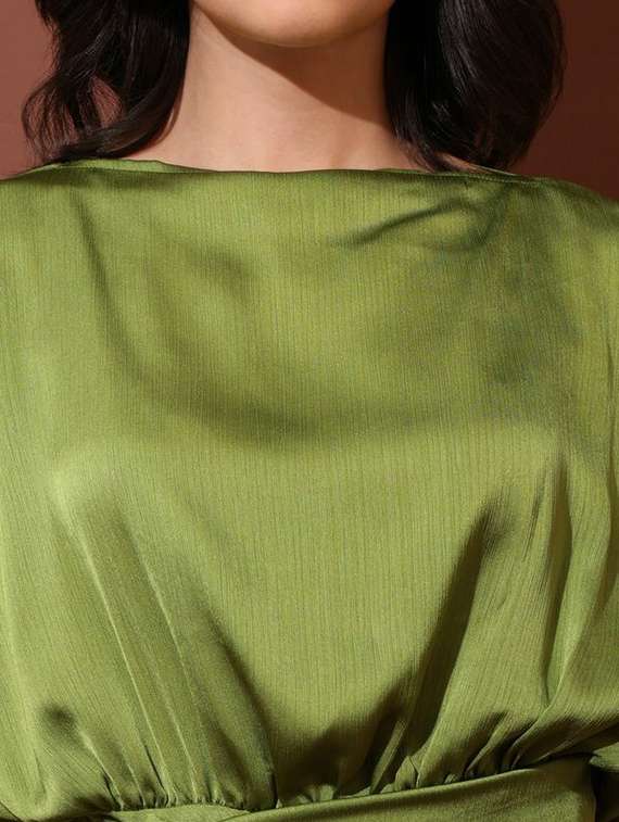 women solid boat neck fit and flare dress - 22541083 -  Standard Image - 1