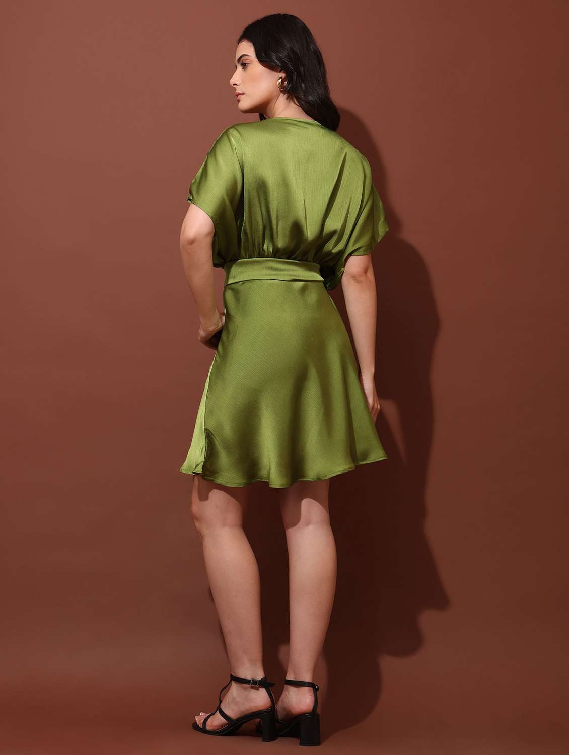 women solid boat neck fit and flare dress - 22541083 -  Standard Image - 4