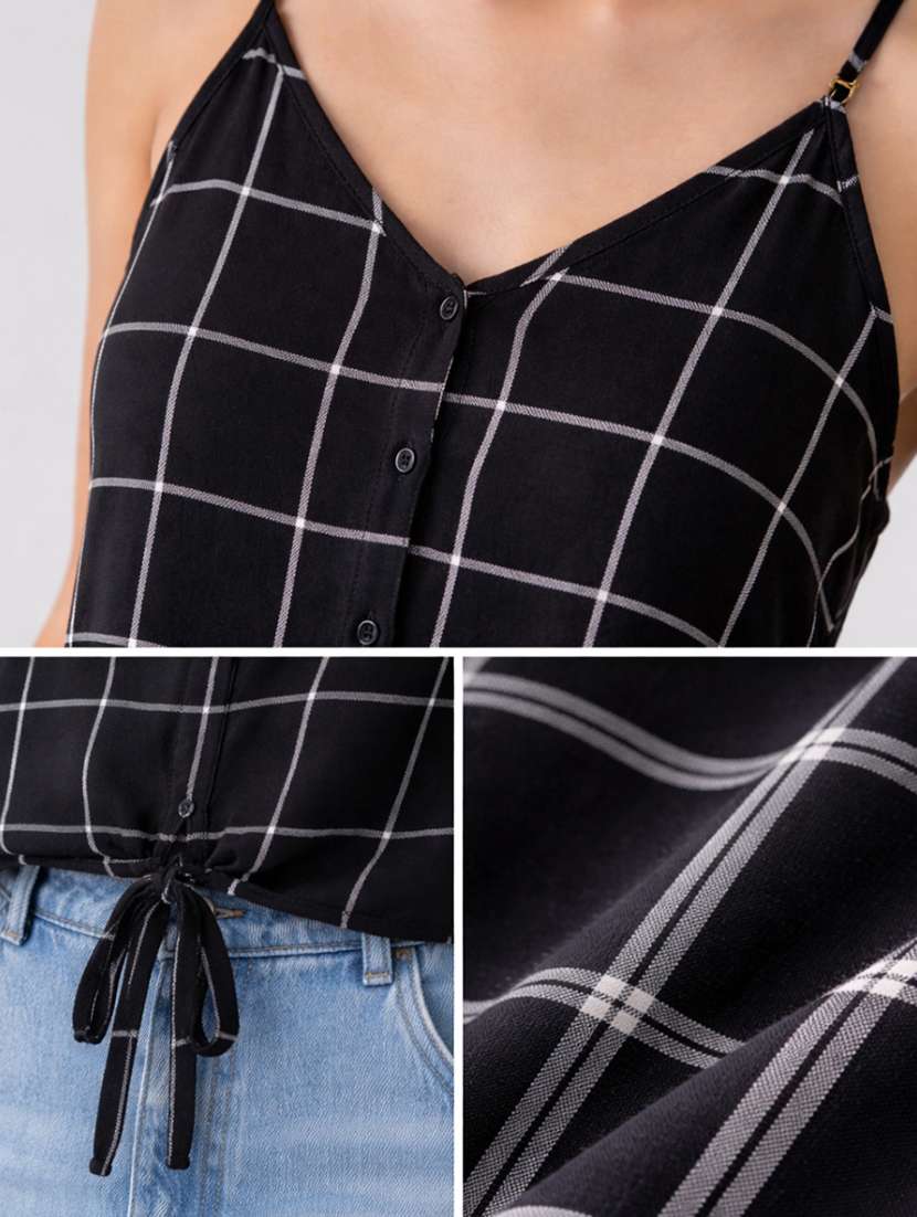 Women Printed Shoulder Strap Crop Top - 22541213 -  Standard Image - 4