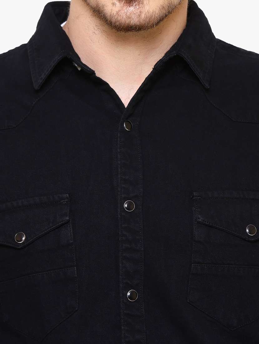 Men Solid Long Sleeve Regular Fit Casual Shirt - 22541377 -  Standard Image - 1