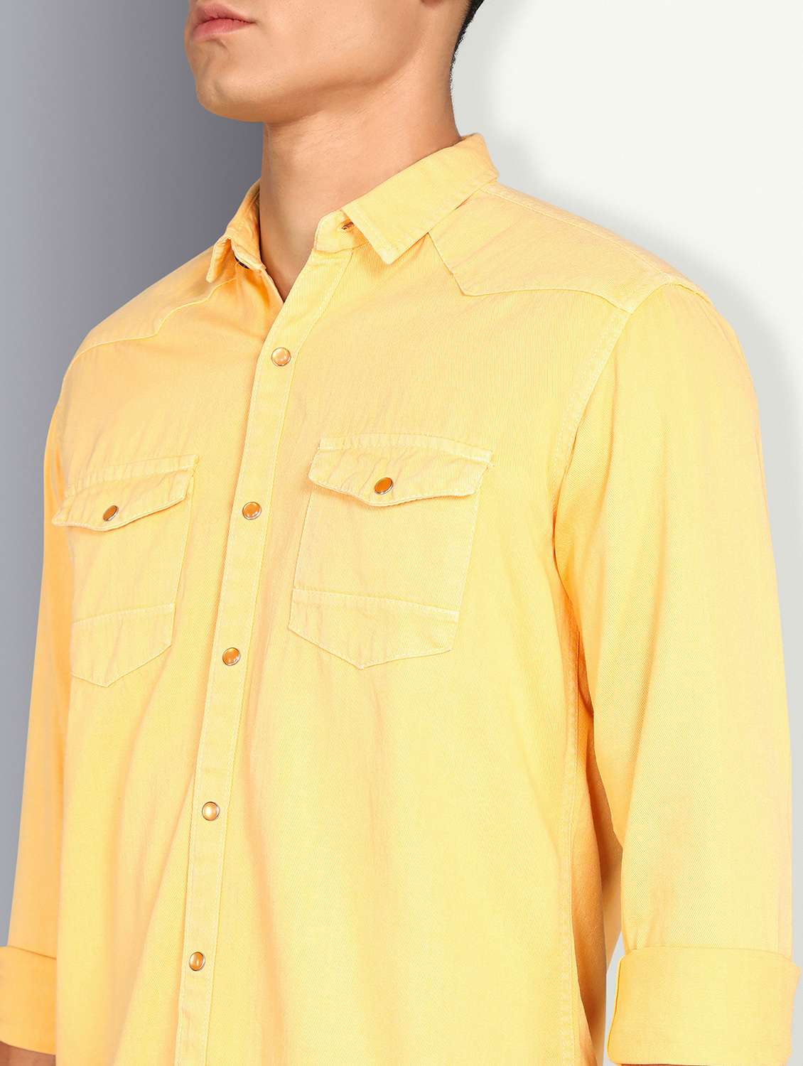 Men Solid Long Sleeve Regular Fit Casual Shirt - 22541382 -  Standard Image - 1