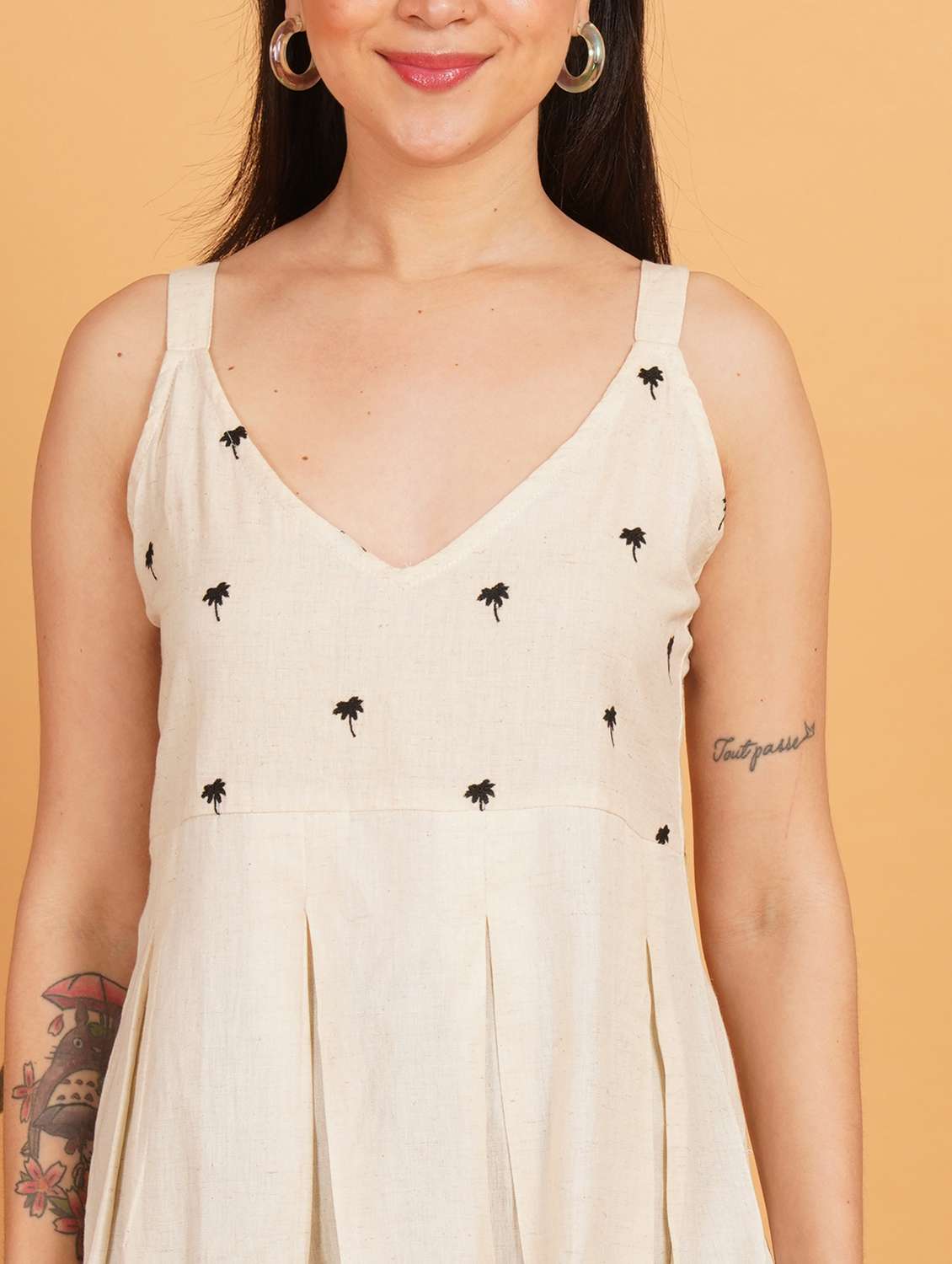 women embroidered v neck peplum top - 22541402 -  Standard Image - 1