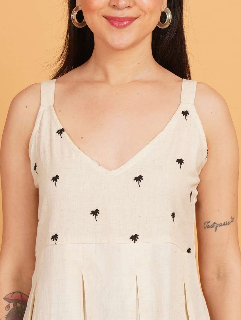 women embroidered shoulder strap ethnic top - 22541525 -  Standard Image - 1