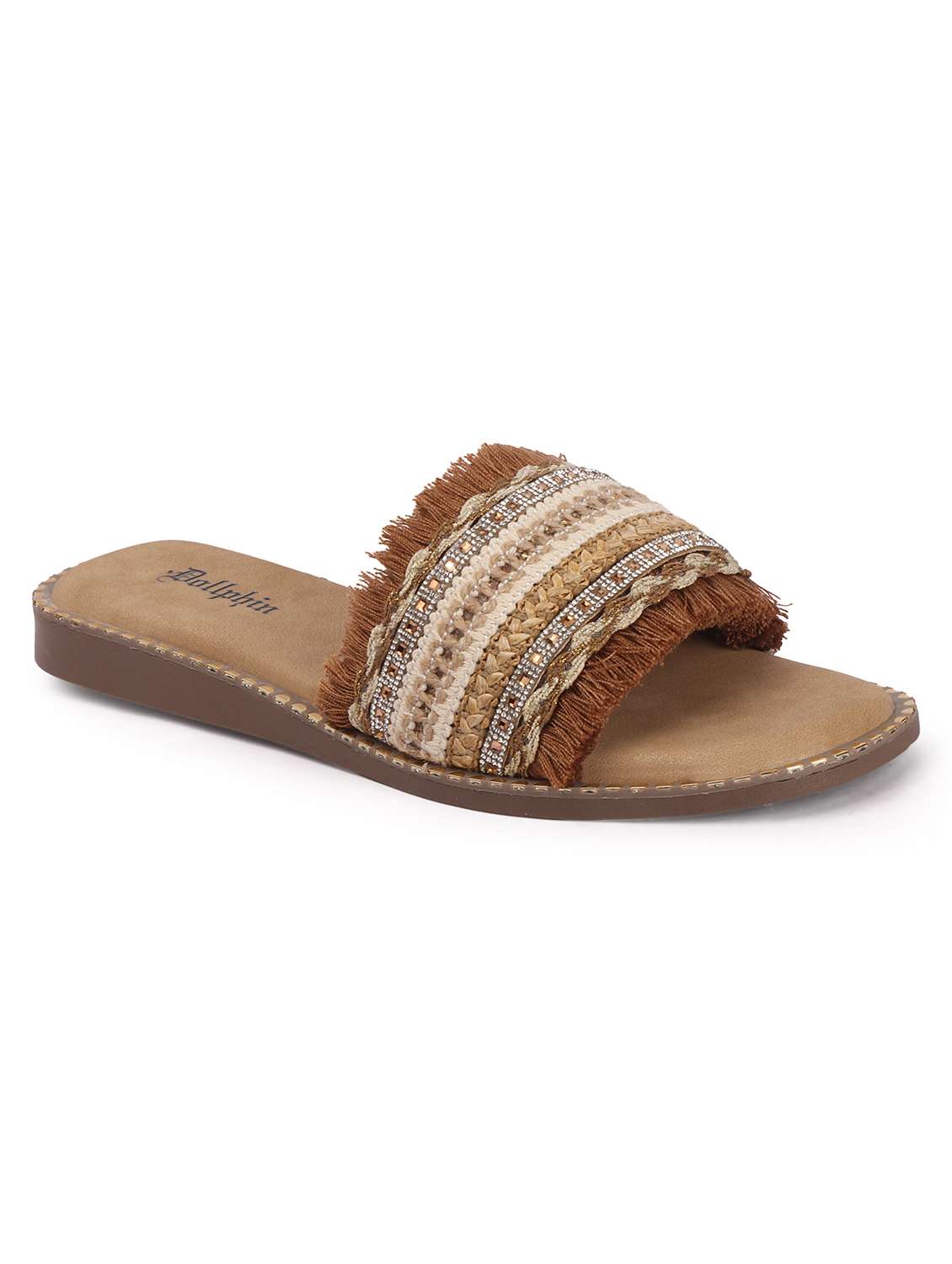 women embellished slip on flat - 22541899 -  Standard Image - 1