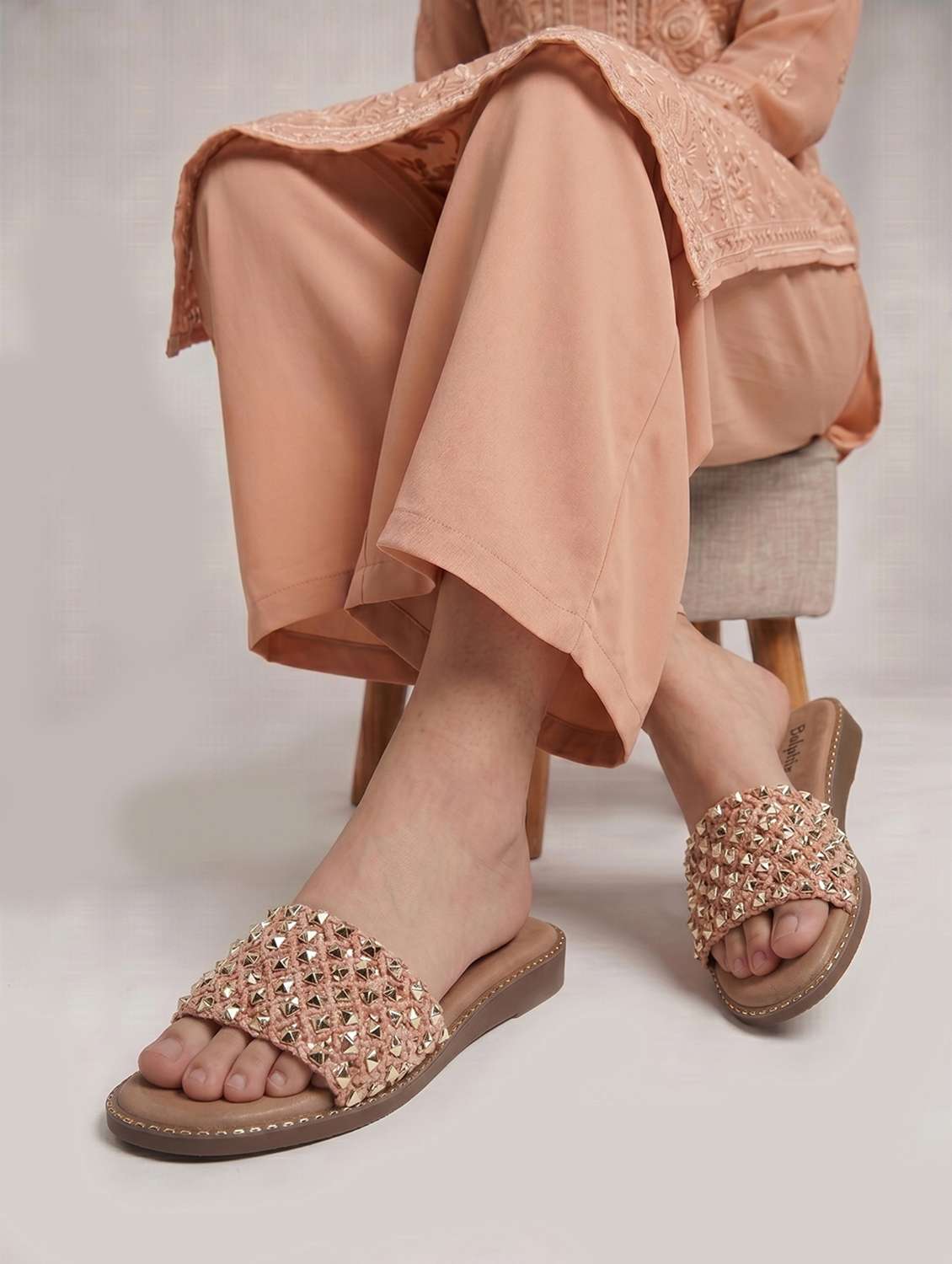 women embellished slip on flat - 22541905 -  Standard Image - 4