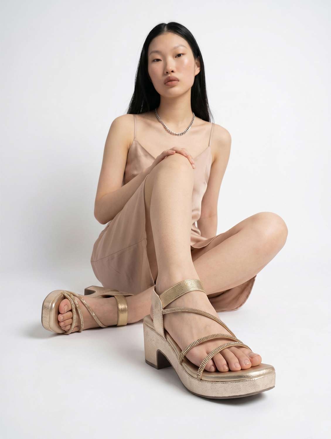 women embellished ankle strap sandal - 22541915 -  Standard Image - 4