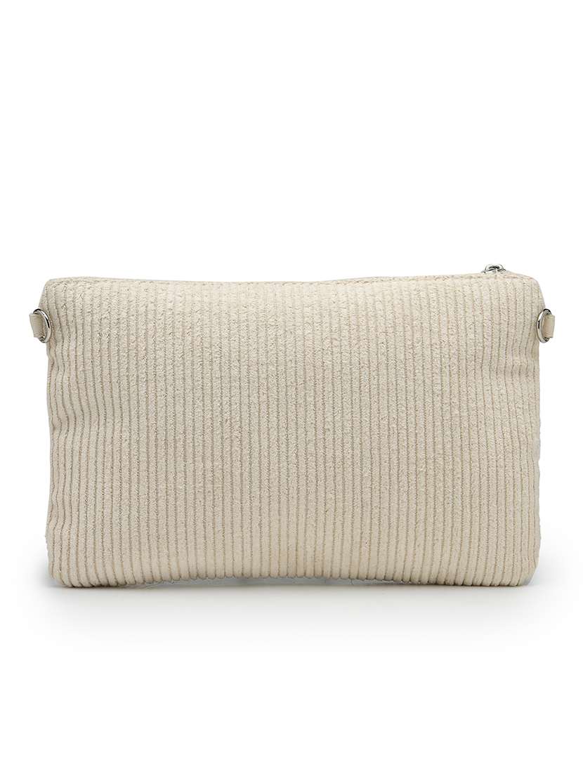anekaant off white canvas embellished sling bag - 22541933 -  Standard Image - 1