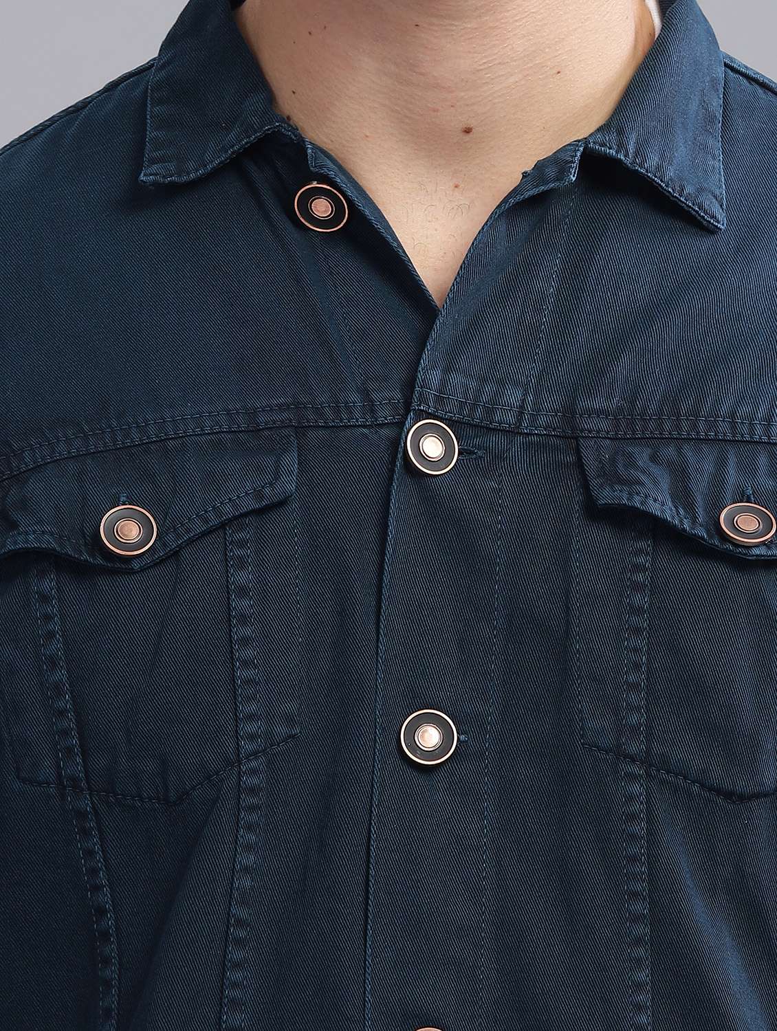 men solid long sleeve regular fit denim jacket - 22541943 -  Standard Image - 1