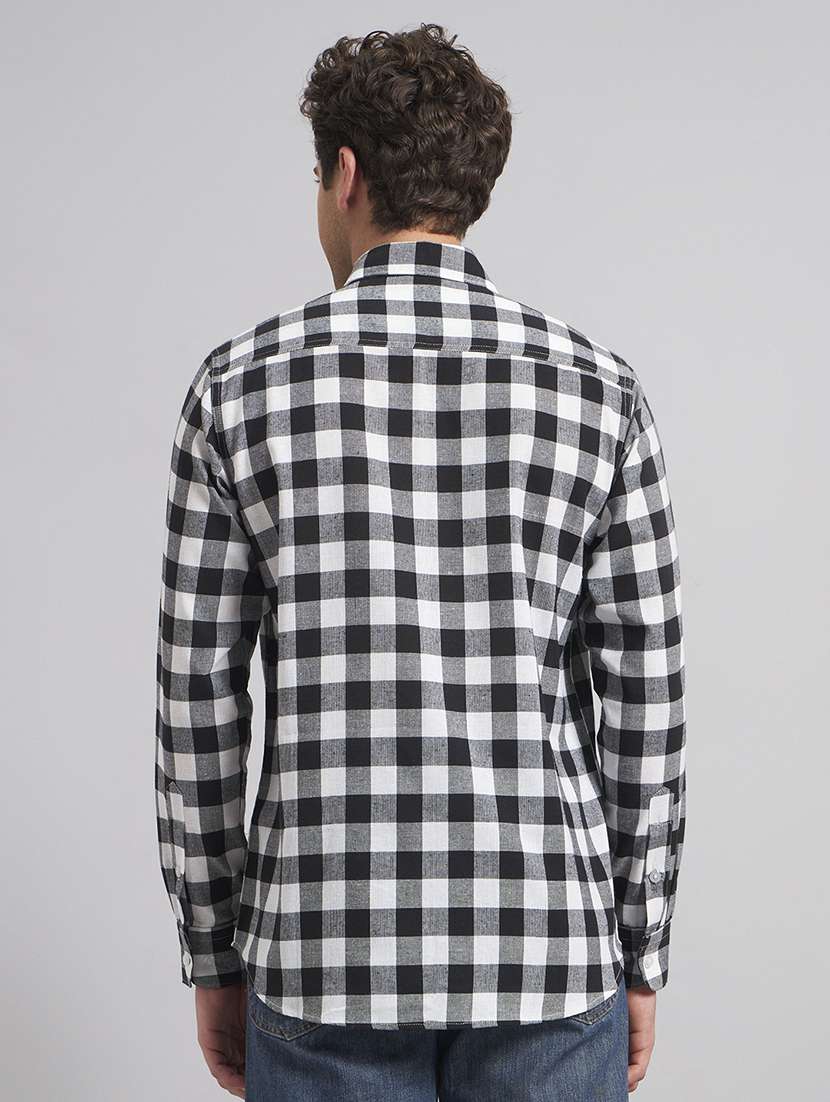 men checkered long sleeve regular fit casual shirt - 22541949 -  Standard Image - 4
