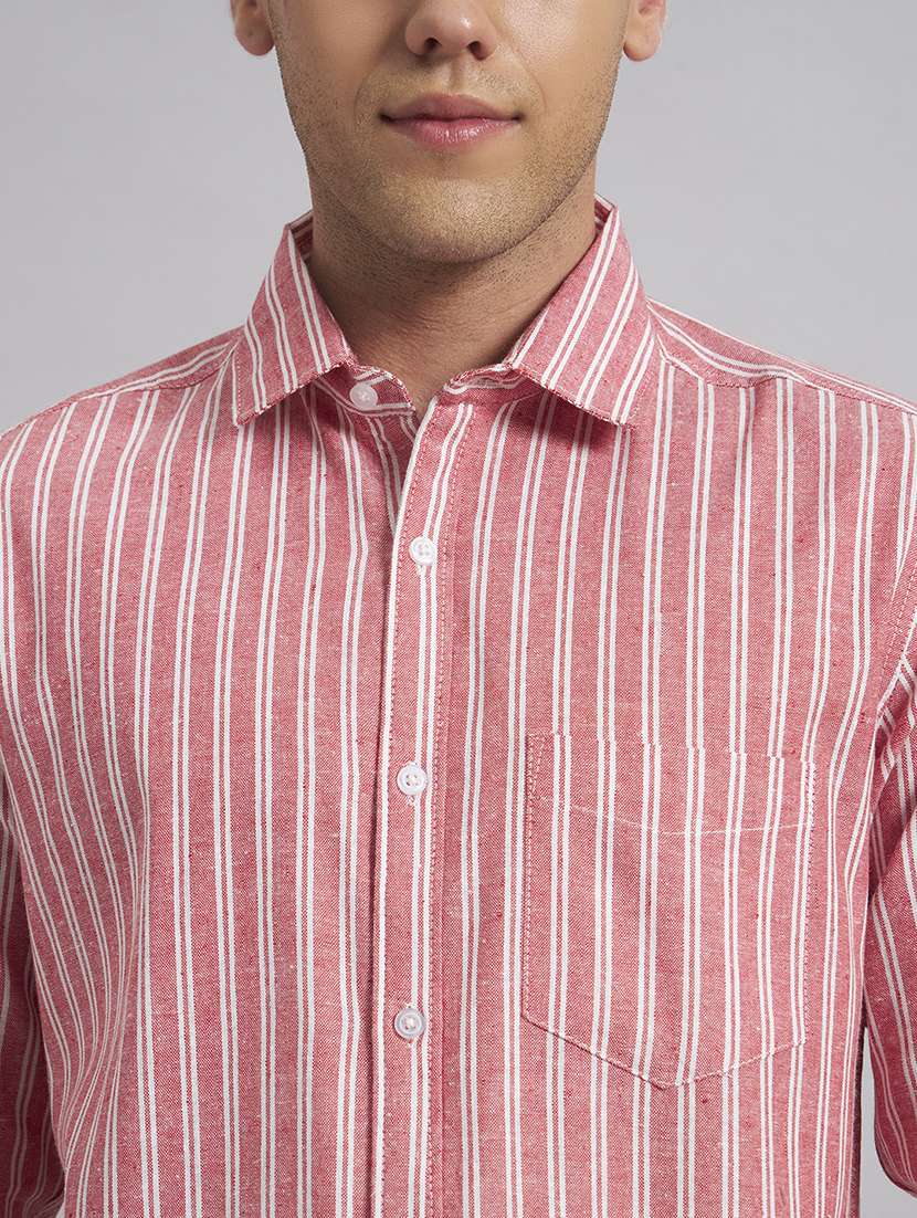 men striped long sleeve regular fit casual shirt - 22541953 -  Standard Image - 1