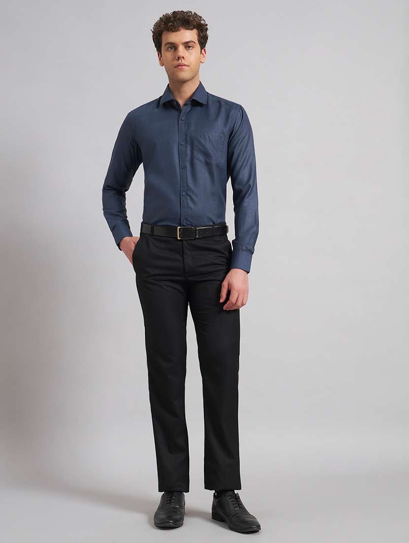 men solid long sleeve slim fit formal shirt - 22541955 -  Standard Image - 6