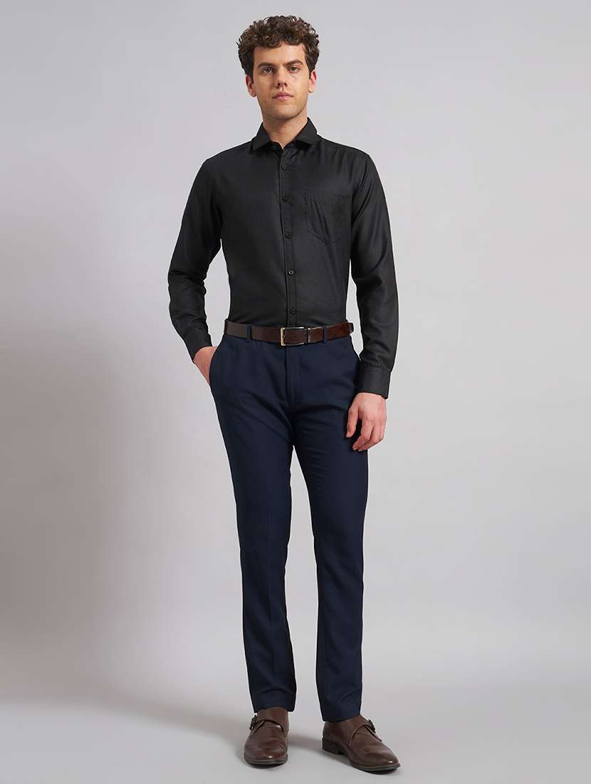 men solid long sleeve slim fit formal shirt - 22541958 -  Standard Image - 6