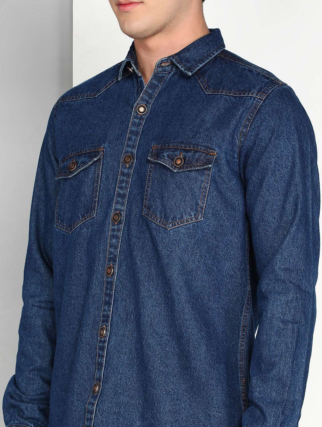men solid long sleeve regular fit casual shirt - 22541962 -  Standard Image - 1