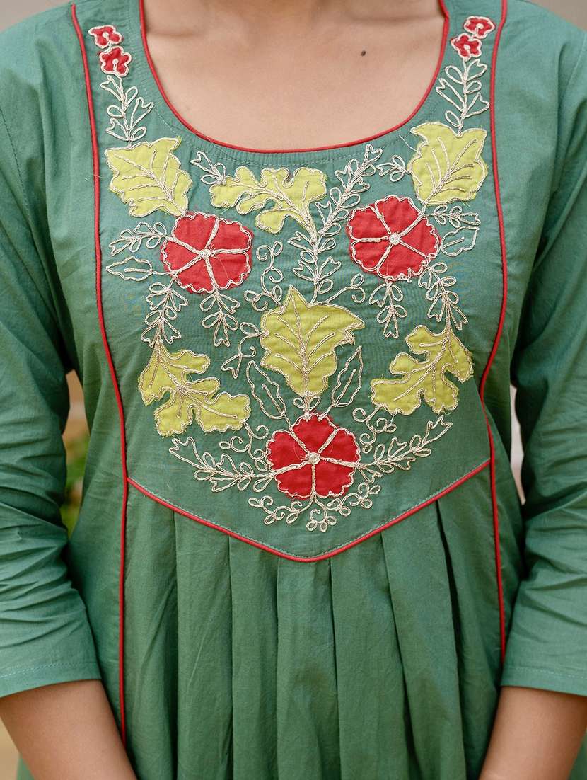 women embroidered three quarter sleeve kurta palazzo with dupatta set - 22542032 -  Standard Image - 1