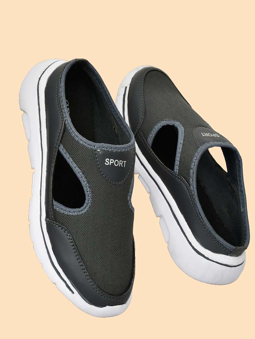 men grey slip on casual shoes - 22542063 -  Standard Image - 1