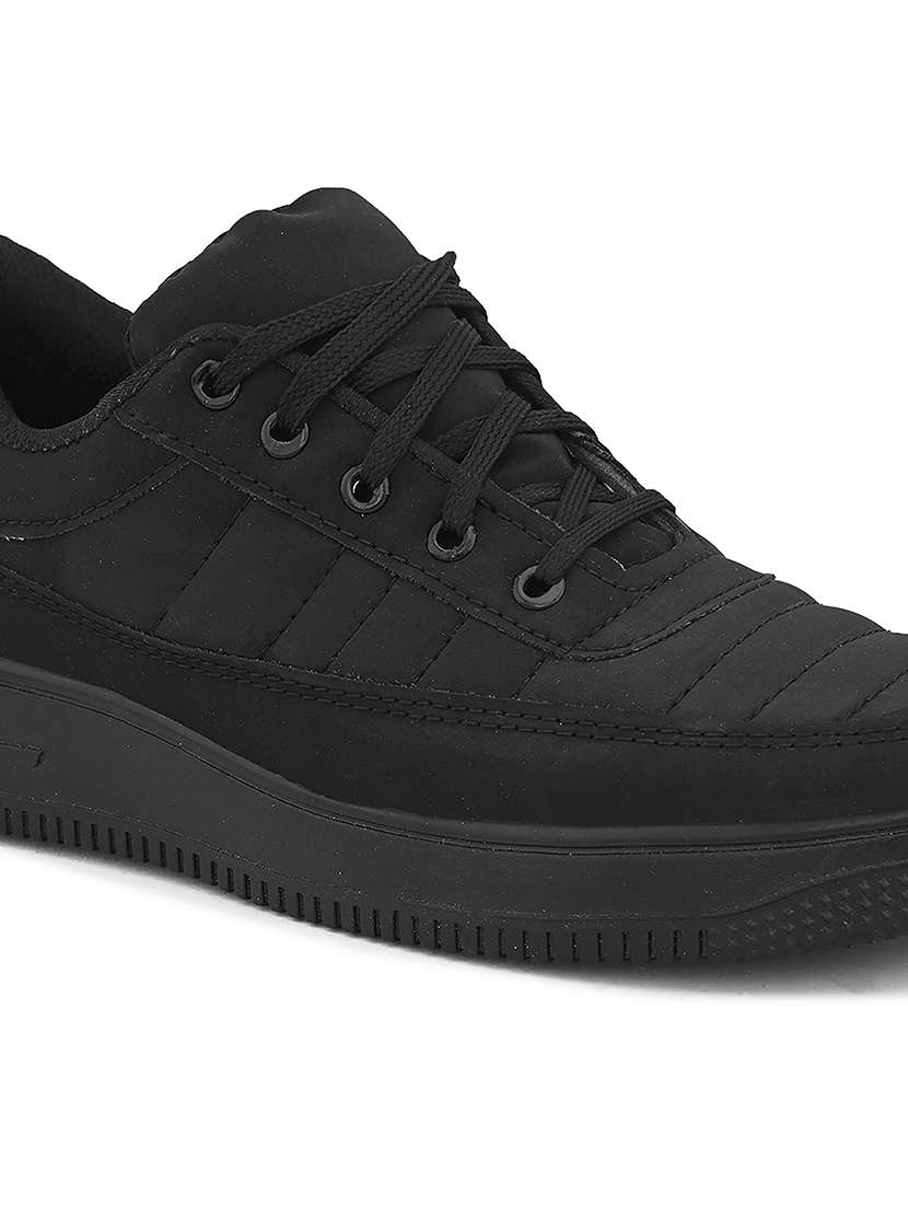 men solid lace up sneakers - 22542066 -  Standard Image - 4