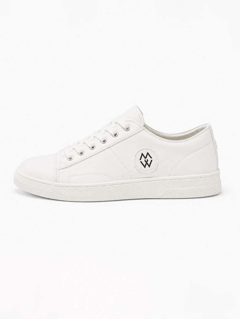 men solid lace up sneakers - 22542075 -  Standard Image - 1