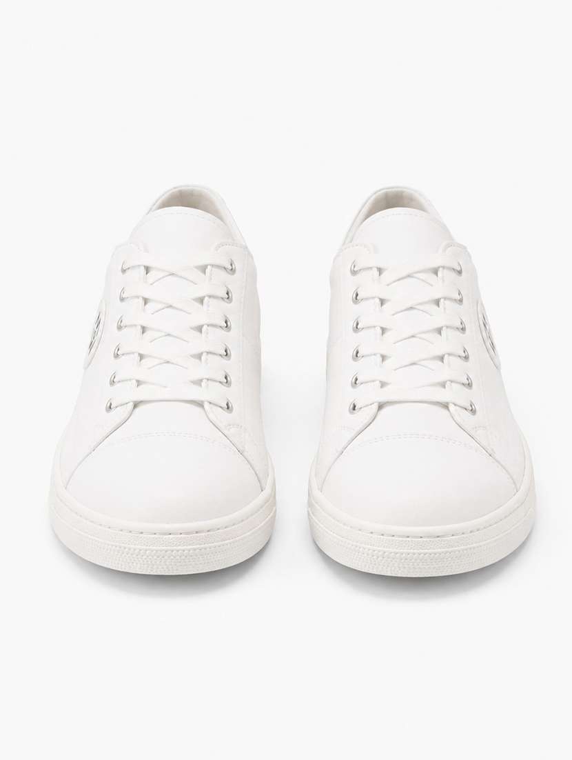 men solid lace up sneakers - 22542075 -  Standard Image - 4