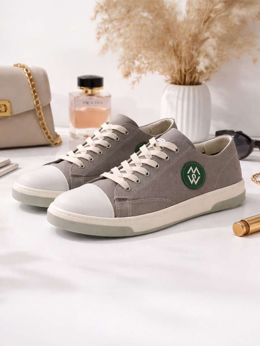 men solid lace up sneakers - 22542077 -  Standard Image - 1