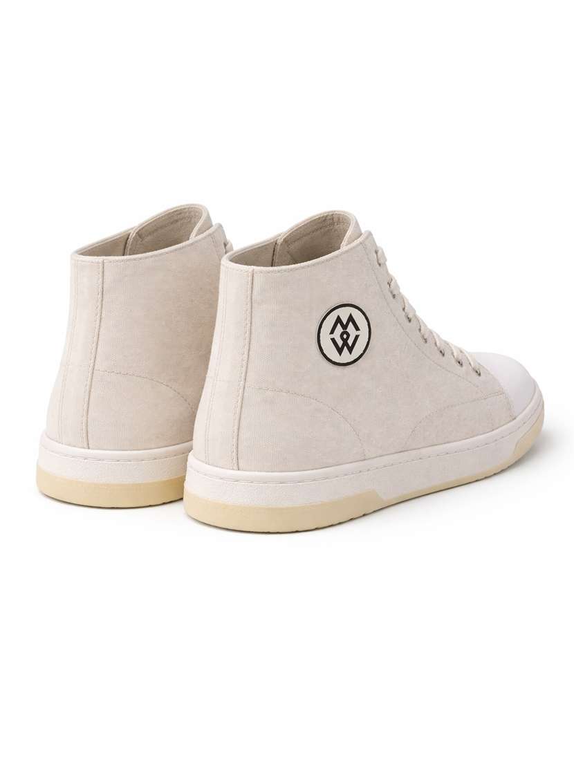 men solid lace up high ankle sneakers - 22542080 -  Standard Image - 4