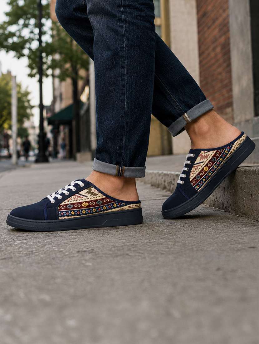 men printed slip on casual shoes - 22542084 -  Standard Image - 4