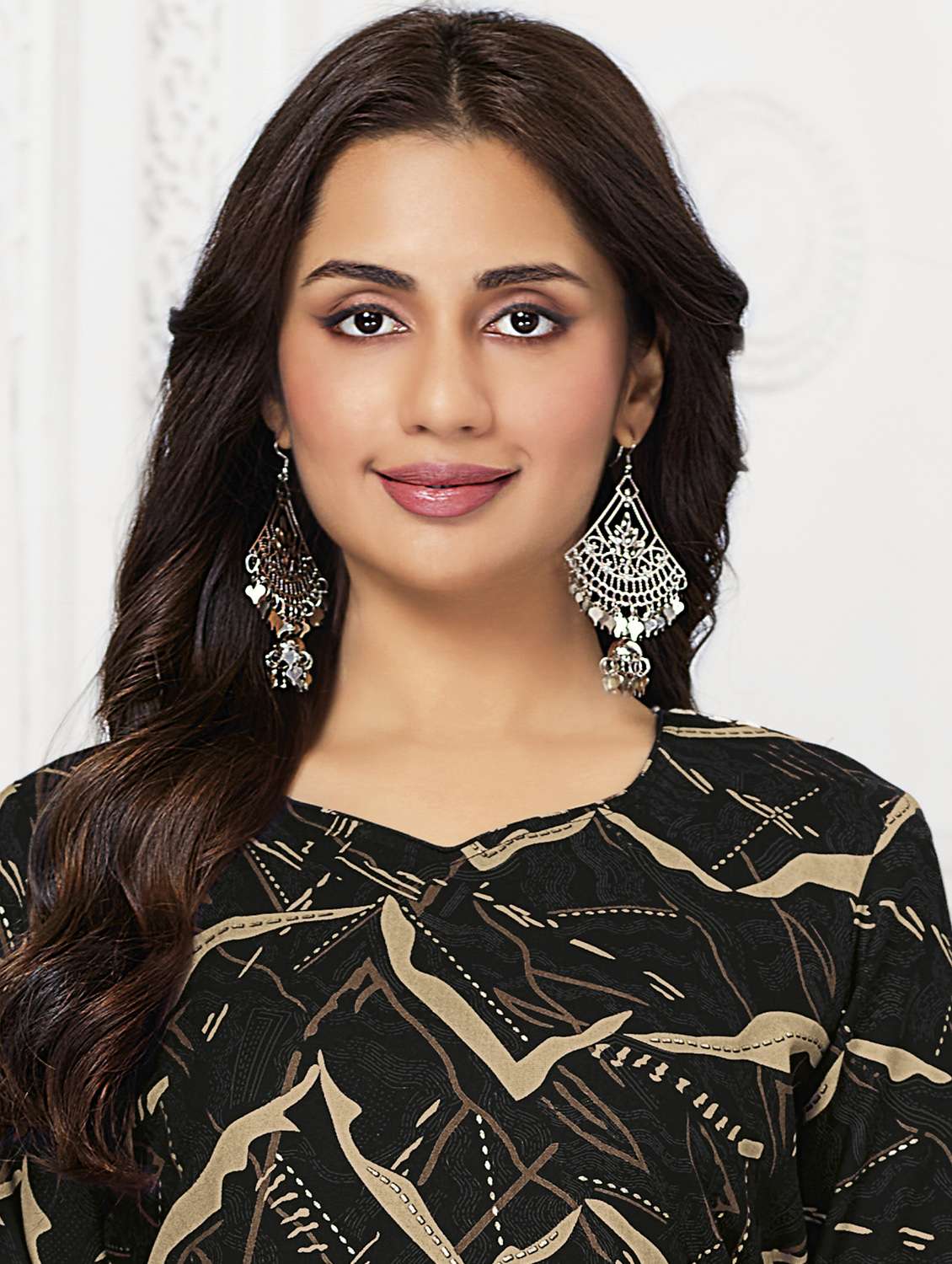 women printed three quarter sleeve kurta patiala with dupatta set - 22542127 -  Standard Image - 1