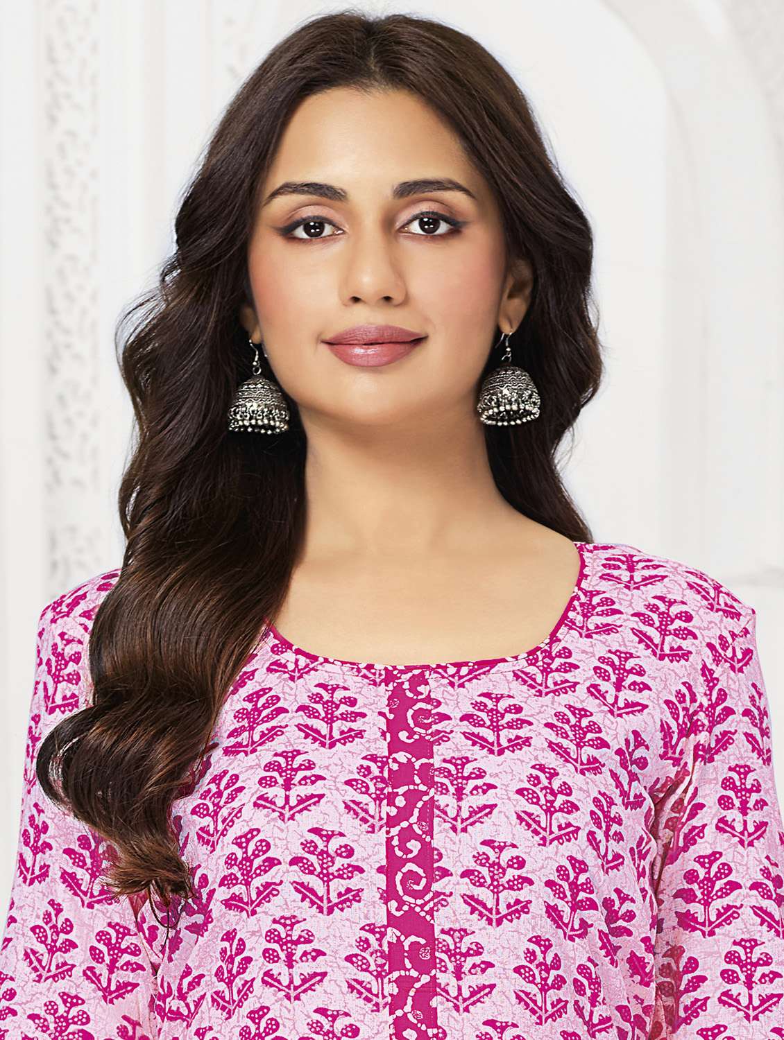 women printed three quarter sleeve kurta patiala with dupatta set - 22542135 -  Standard Image - 1