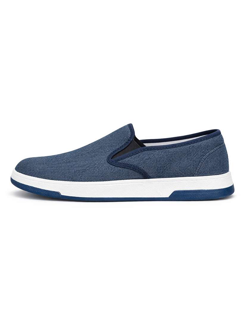 men solid slip on casual shoes - 22542247 -  Standard Image - 1