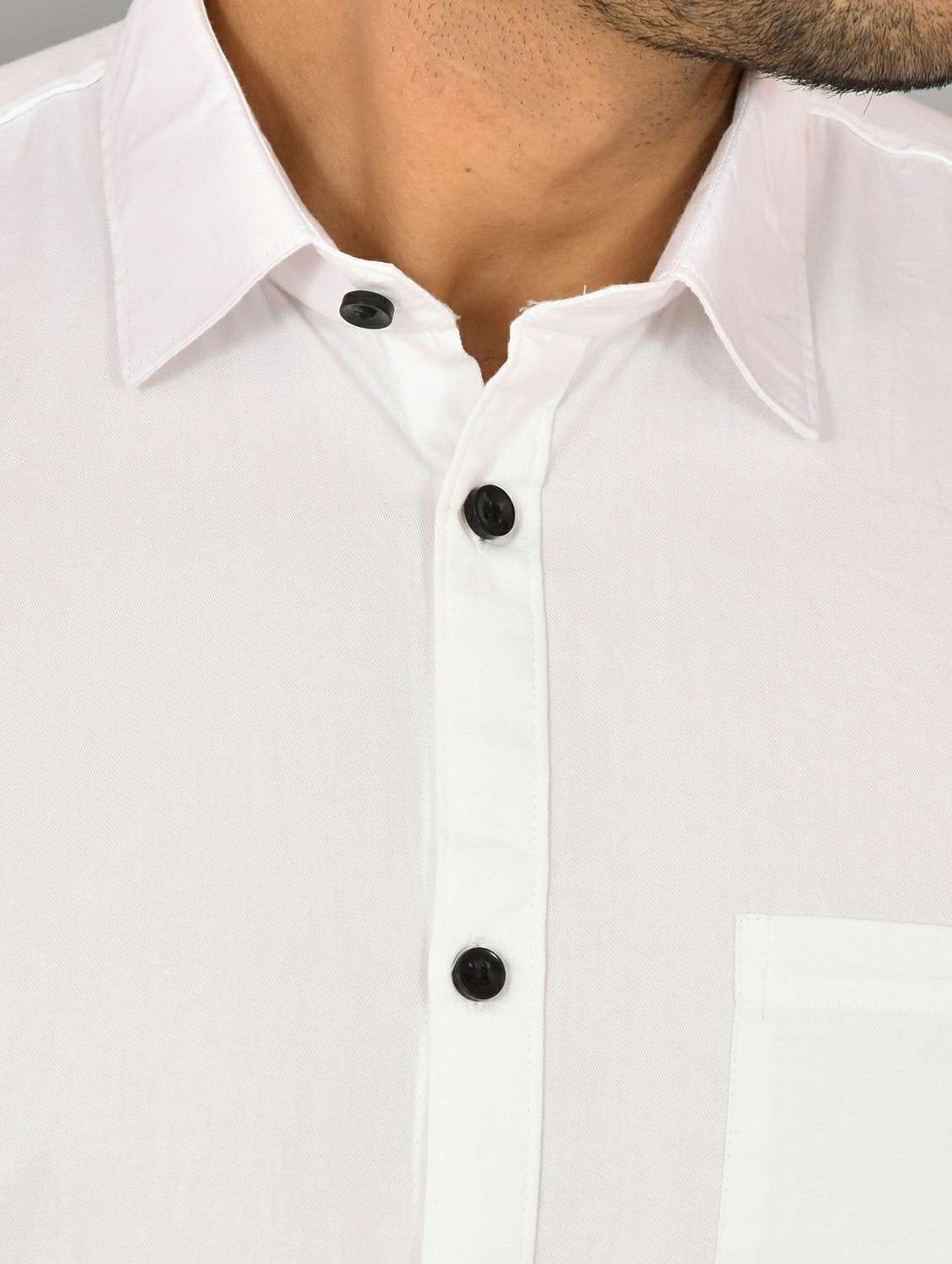 men solid collared slim fit casual shirt - 22542436 -  Standard Image - 1