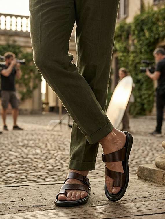 men solid one toe sandal  - 22542705 -  Standard Image - 4