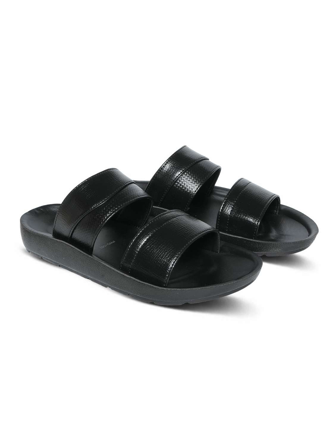 Men Black Slip On Sandal - 22542717 -  Standard Image - 1