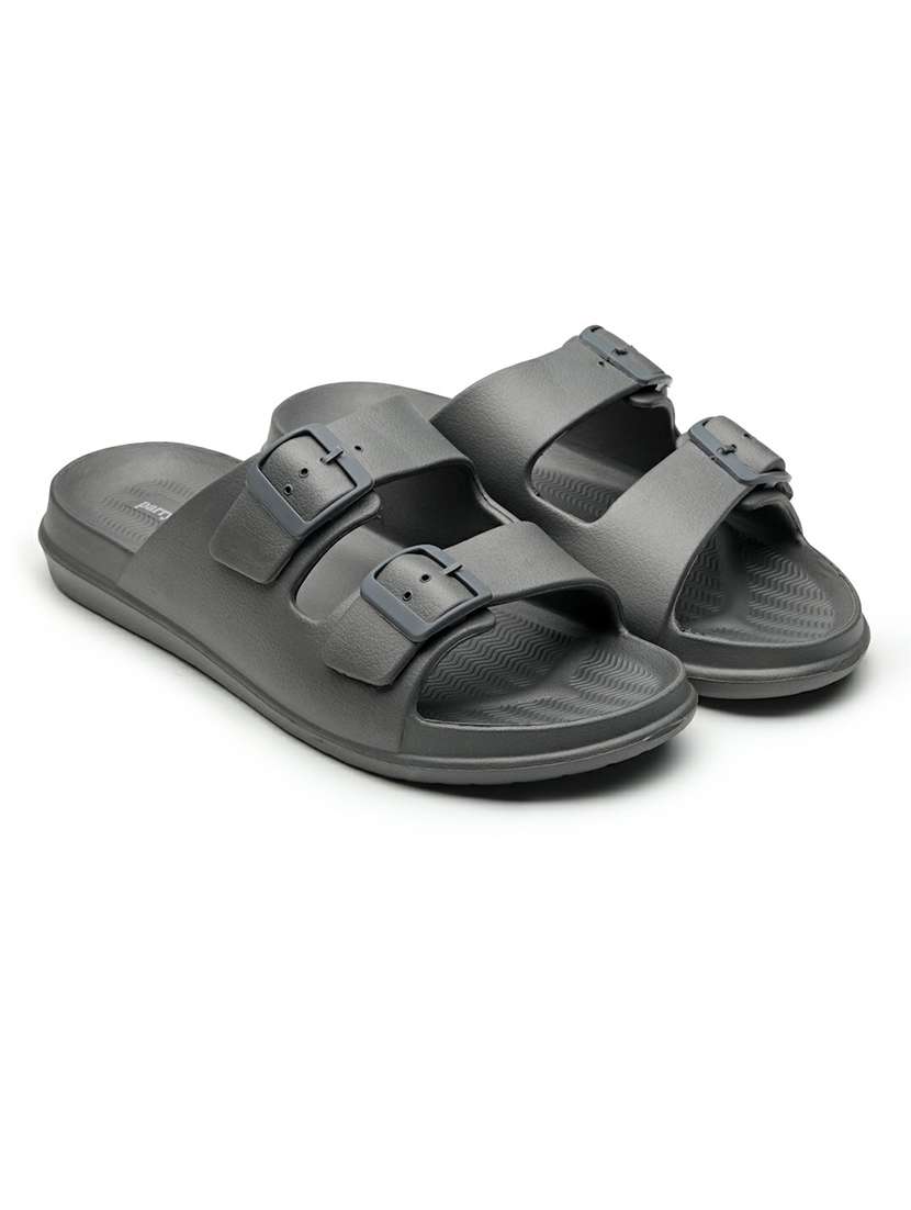 men grey slip on slider - 22542723 -  Standard Image - 1