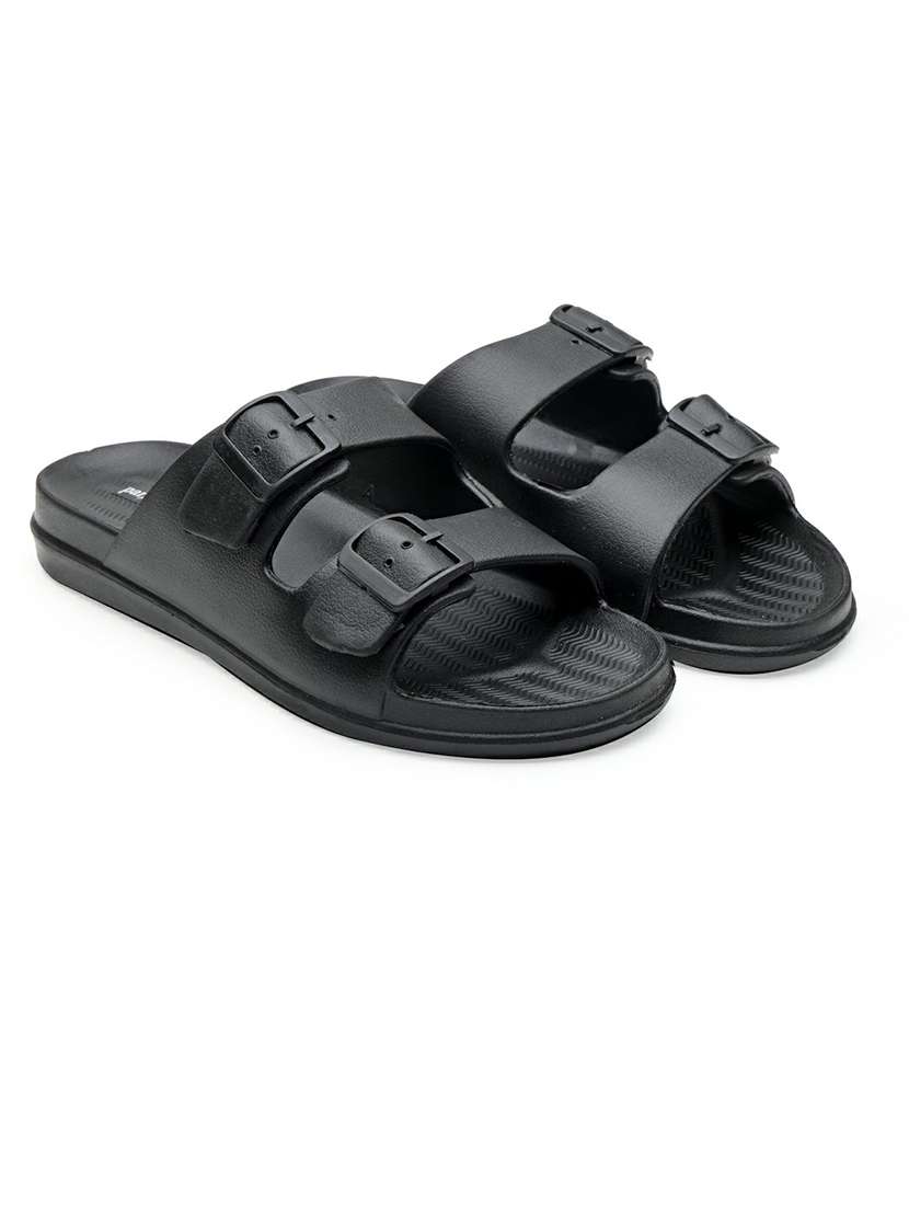 men black slip on slider - 22542724 -  Standard Image - 1