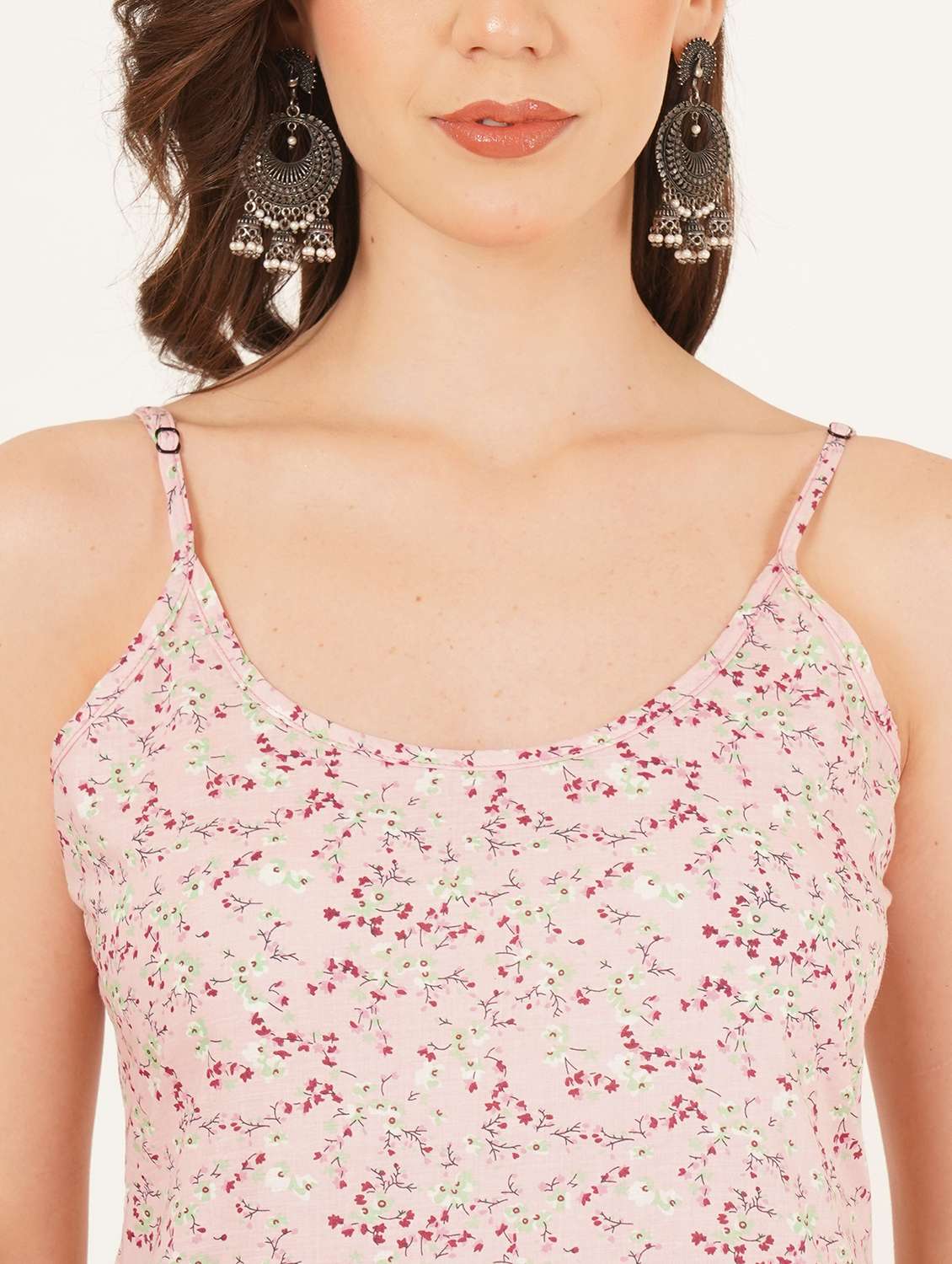 women printed shoulder strap straight kurta - 22542764 -  Standard Image - 1