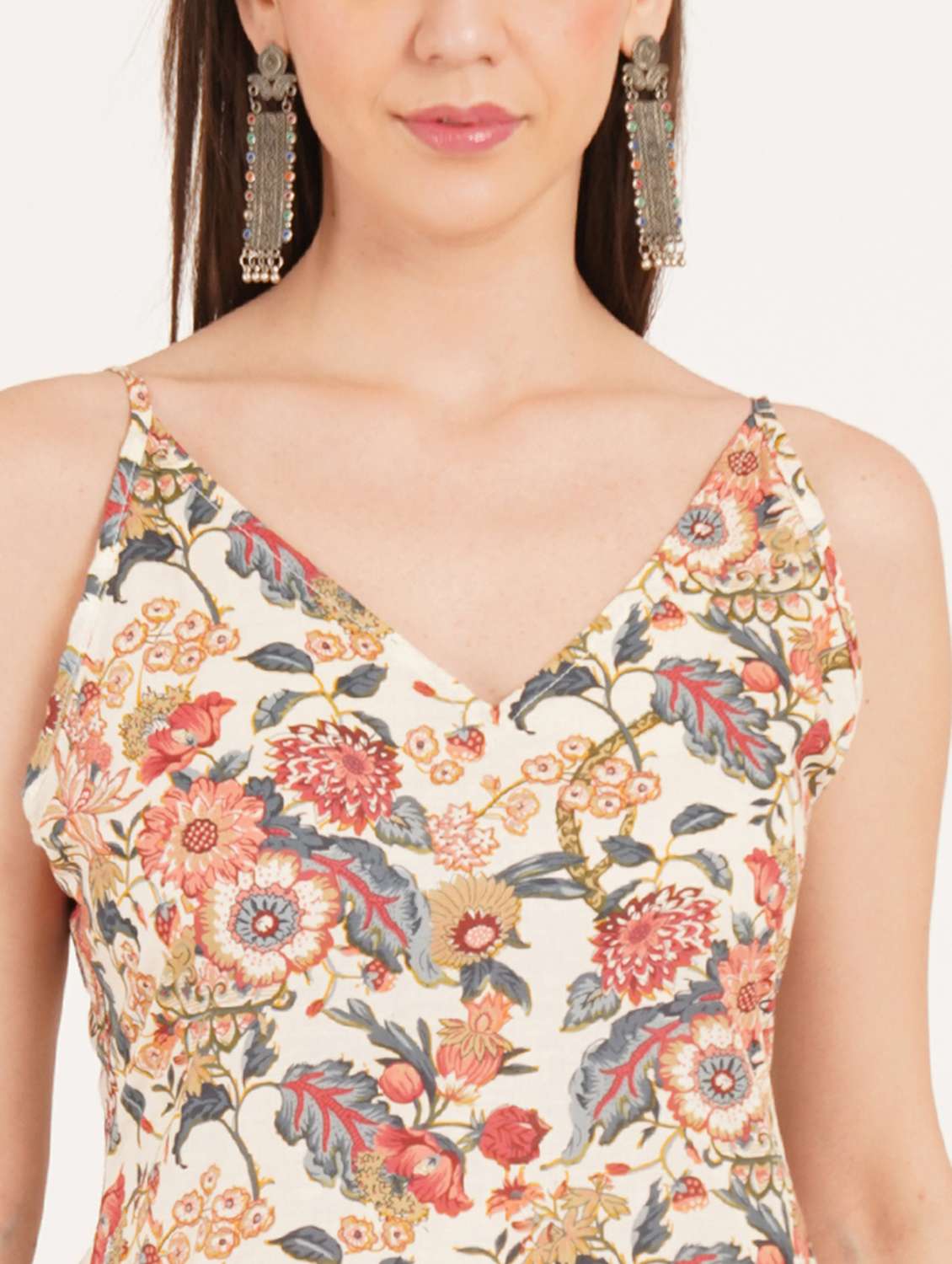 women printed shoulder strap straight kurti - 22542771 -  Standard Image - 1