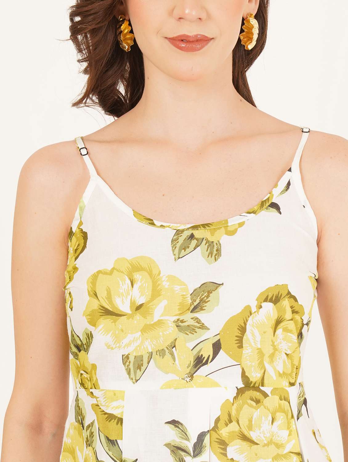 Women Printed Shoulder Strap Ethnic Top - 22542781 -  Standard Image - 1